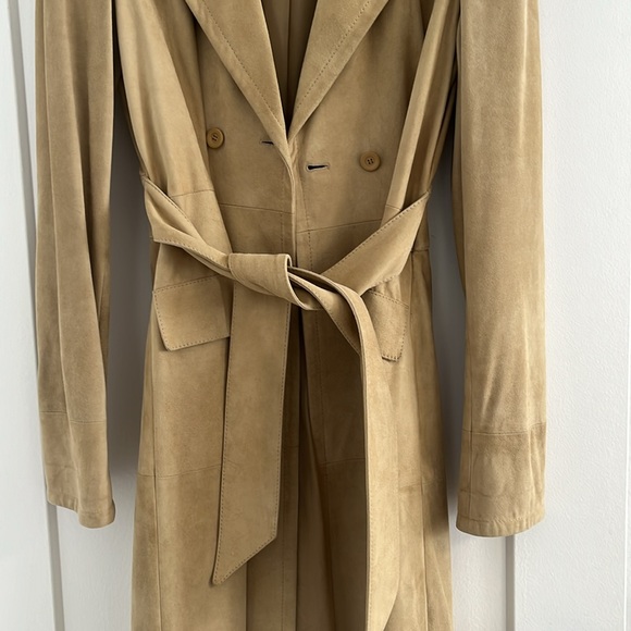 VINTAGE VALENTINO SUEDE TRENCH COAT - Picture 10 of 10